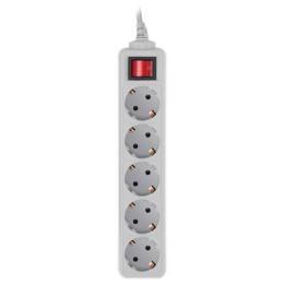 Удлинитель с сетевым фильтром 5х3м Pet AP01006-3-G сер. (пакет ПЭ) PC PET 619890