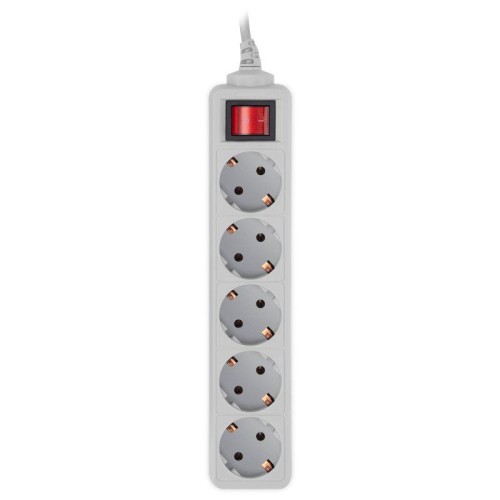 Удлинитель с сетевым фильтром 5х3м Pet AP01006-3-G сер. (пакет ПЭ) PC PET 619890