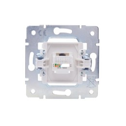 Розетка компьютерная 1-м СП Vesna механизм жемчуж./бел. перламутр LEZARD 742-3088-139