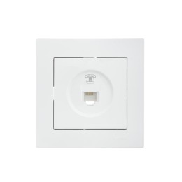 Розетка телефонная СП Vesna евро стандарт механизм бел. LEZARD 742-0288-137