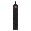 Удлинитель с сетевым фильтром 5х5м Pet AP01006-5-B черн. (пакет ПЭ) PC PET 619895