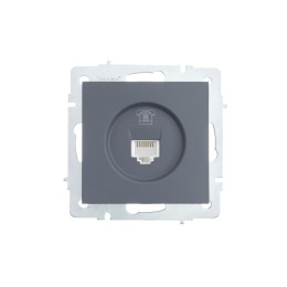 Розетка телефонная СП Vesna евро стандарт механизм графит LEZARD 742-3488-137