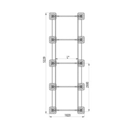Конструкция опорная для установки оборудования TECHNORAPTOR FOOT 1500х5000 HD КМ TR0244
