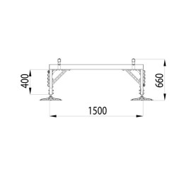 Конструкция опорная для установки оборудования TECHNORAPTOR FOOT 1500х5000 HD КМ TR0244