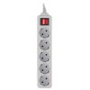 Удлинитель с сетевым фильтром 5х5м Pet AP01006-5-G сер. (пакет ПЭ) PC PET 619891