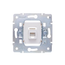 Розетка телефонная СП Vesna евро стандарт механизм жемчуж./бел. перламутр LEZARD 742-3088-137