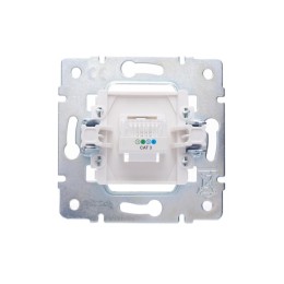 Розетка телефонная СП Vesna евро стандарт механизм жемчуж./бел. перламутр LEZARD 742-3088-137