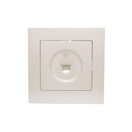 Розетка телефонная СП Vesna евро стандарт механизм жемчуж./бел. перламутр LEZARD 742-3088-137