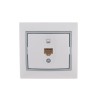 Розетка компьютерная 1-м СП Mira RJ45 бел./сер. LEZARD 701-0215-139