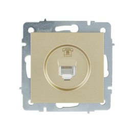 Розетка телефонная СП Vesna евро стандарт механизм титан LEZARD 742-3788-137