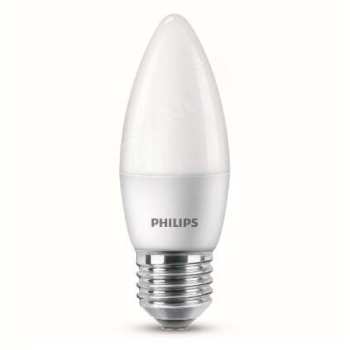 Лампа светодиодная ESS LED Candle 6.5-60Вт свеча матовая 2700К тепл. бел. E27 827 B38 ND FR PHILIPS
