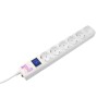 Удлинитель с сетевым фильтром 6х5м SPG(5+1)-16B-5М-WHITE бел. (коробка) POWERCUBE 435852