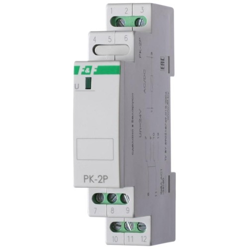Реле промежуточное PK-2P/Un 2х8А монтаж на DIN-рейке 35мм 110В AC перекл. F&F EA06.001.007