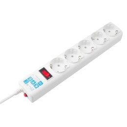 Удлинитель с сетевым фильтром 5х3м SPG-B-10-WHITE бел. (коробка) POWERCUBE 607261