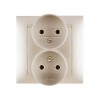 Розетка 2-м СП Simon15 16А IP20 250В без заземл. винт. клеммы шампань Simon 1590457-034