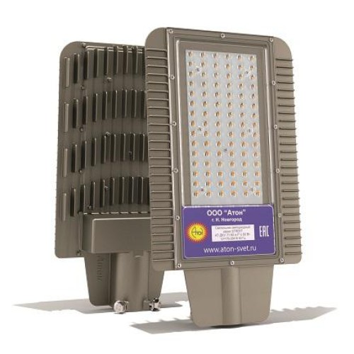 Светильник светодиодный АТ-ДКУ-100 Viking 100Вт 12800лм cos0.98 5000К 220В IP67 КСС ШБ от 380Вт Атон