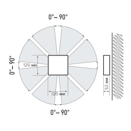 Светильник светодиодный PWL-120120/0-90D 4х2Вт 4000К BL IP65 архитектурный ландшафтный Pro JazzWay 5