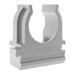 Держатель для труб (клипса) d20мм сер. TOKOV ELECTRIC TKE-LC-20-G