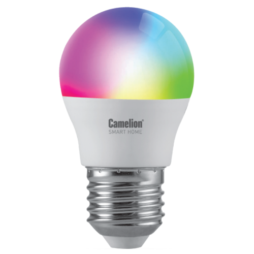 Лампа светодиодная эл. Smart Home LSH7/G45/RGBСW/Е27/WIFI 7Вт Е27 RGB+DIM+CW 220В WiFi Camelion 1450