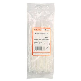 Хомут кабельный 2.6х160 полиамид бел. (уп.100шт) DKC 25206
