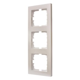 Рамка 3-местн. вертик. VESNA жемчуж./бел. перламутр LEZARD 742-3000-153