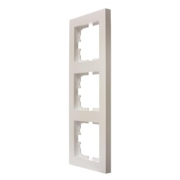 Рамка 3-местн. вертик. VESNA жемчуж./бел. перламутр LEZARD 742-3000-153