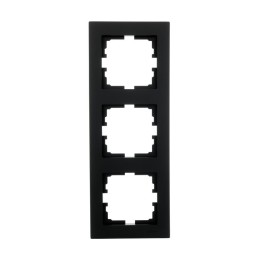 Рамка 3-местн. вертик. VESNA черн. бархат LEZARD 742-4200-153
