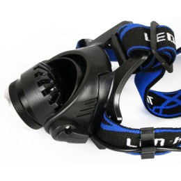 Фонарь аккумуляторный налобный E150 CREE 3Вт фокус 3 режима 220В пластик. черн. (бокс) Ultraflash 12