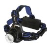 Фонарь аккумуляторный налобный E150 CREE 3Вт фокус 3 режима 220В пластик. черн. (бокс) Ultraflash 12