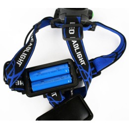 Фонарь аккумуляторный налобный E150 CREE 3Вт фокус 3 режима 220В пластик. черн. (бокс) Ultraflash 12