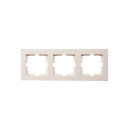 Рамка 3-местн. горизонт. VESNA кремов. LEZARD 742-0300-148