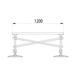 Конструкция опорная для установки оборудования TECHNORAPTOR FOOT 2000х1200 HD КМ TR0246