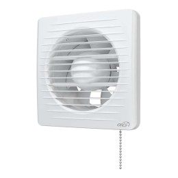 Вентилятор вытяжной осевой D125 с антимоскитн. сеткой шнур. тягов. выключателем ERA 5-02