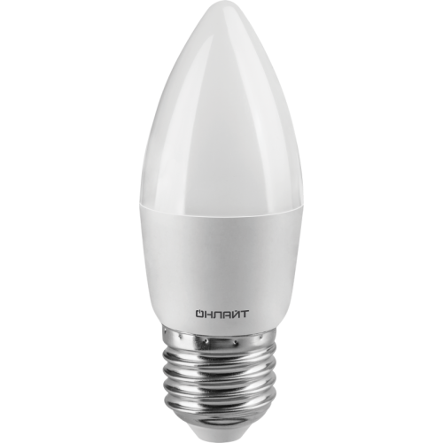 Лампа светодиодная 90 414 OLL-C37-9-230-6.5K-E27-FR (PRO 90-240В) ОНЛАЙТ 90414