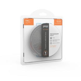 Лента светодиодная Basic 5050/60-SMD 8Вт/м 3000К тепл. бел. IP20 800лм/м 12В 10мм (уп.2м) GAUSS BT02