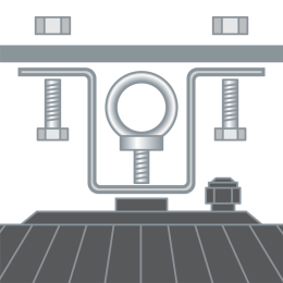 Скоба для накладного монтажа 97 472 ДСП-11 (62х140 мм) металл черн. Innolux 97472