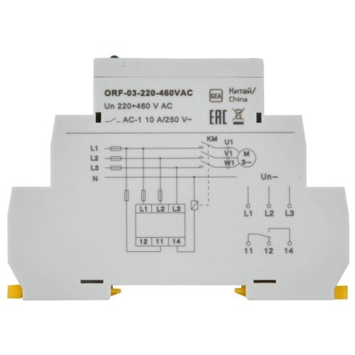 Реле фаз ORF 03 3ф 220-460В AC IEK ORF-03-220-460VAC