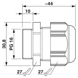 Ввод кабельный G-INS-PG16-S68N-PNES-GY Phoenix Contact 1411144