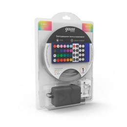 Лента светодиодная Basic 5050/30-SMD 6Вт/м RGBW IP20 390лм/м 12В 10мм драйвер (уп.5м) GAUSS BT011