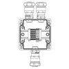 Корпус взрывозащищенный 120х120х90мм 1Ex e IIC T5 Gb IP66Ex tb IIIB T95град.C Db GRP DKC 1231.031.19