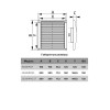 Решетка вентиляционная регулируемая 200х200 с фланцем D125 ERA 2020RRP12.5F