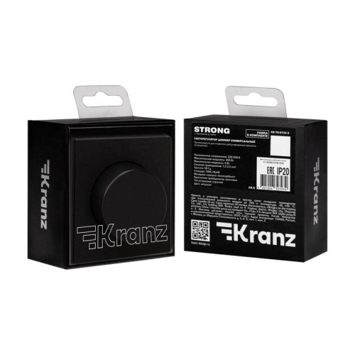 Светорегулятор (диммер) СП 300Вт STRONG MIELE антрацит Kranz KR-78-0732-5