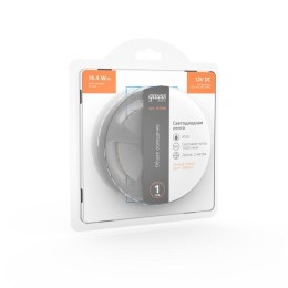 Лента светодиодная Basic 2835/120-SMD 14.4Вт/м 3000К тепл. бел. IP20 1400лм/м 12В 8мм (уп.2м) GAUSS