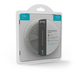 Лента светодиодная Basic 5050/60-SMD 10Вт/м 4000К нейтр. бел. IP65 700лм/м 12В 10мм (уп.5м) GAUSS BT