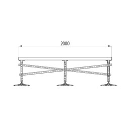 Конструкция опорная для установки оборудования TECHNORAPTOR FOOT 2000х2000 HD КМ TR0249