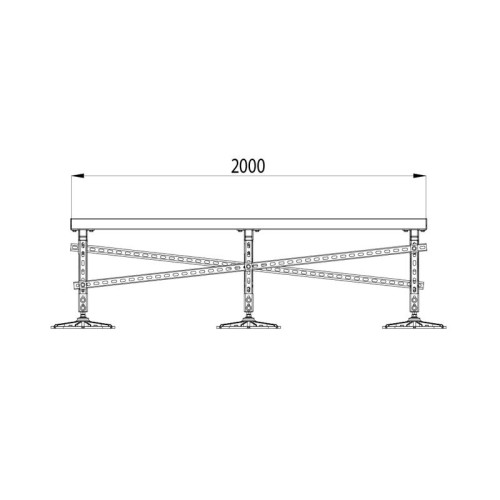 Конструкция опорная для установки оборудования TECHNORAPTOR FOOT 2000х2000 HD КМ TR0249