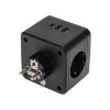 Двойник электрический Куб 16А с/з+2хUSB-A 2.4А+USB Type-C 3А с ночной подсветкой черн. Rexant 11-125