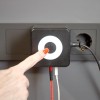 Двойник электрический Куб 16А с/з+2хUSB-A 2.4А+USB Type-C 3А с ночной подсветкой черн. Rexant 11-125