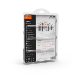 Лента светодиодная Basic 2835/120-SMD 12Вт 3000К тепл. бел. IP65 1200лм/м 12В 8мм драйвер (уп.5м) GA