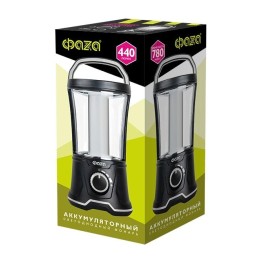 Фонарь аккумуляторный кемпинговый AccuF5-L20W-bk 40SMD 0.5Вт 440лм 2 режима: 100проц. 2ч/10проц. 13ч